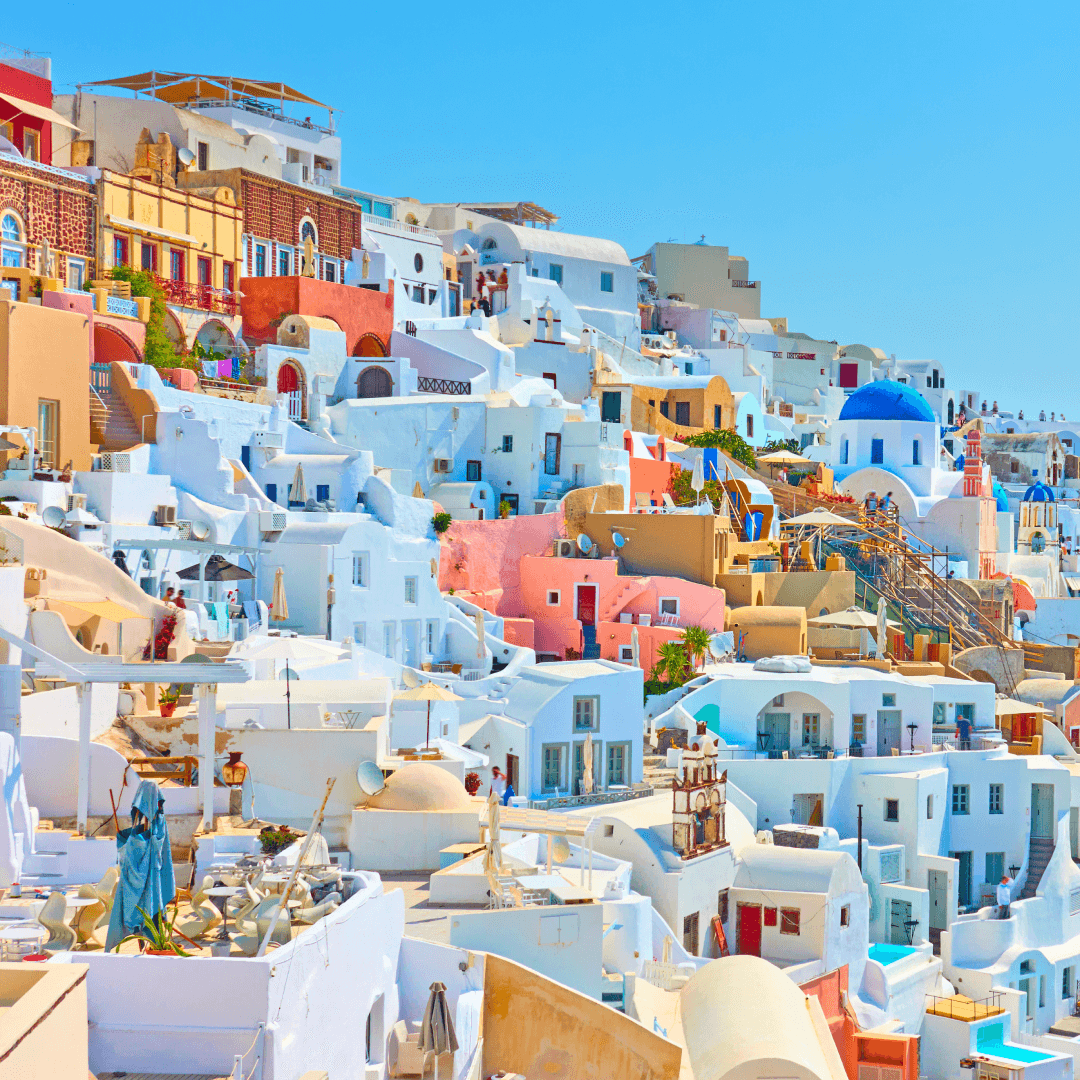 Greek hillside town