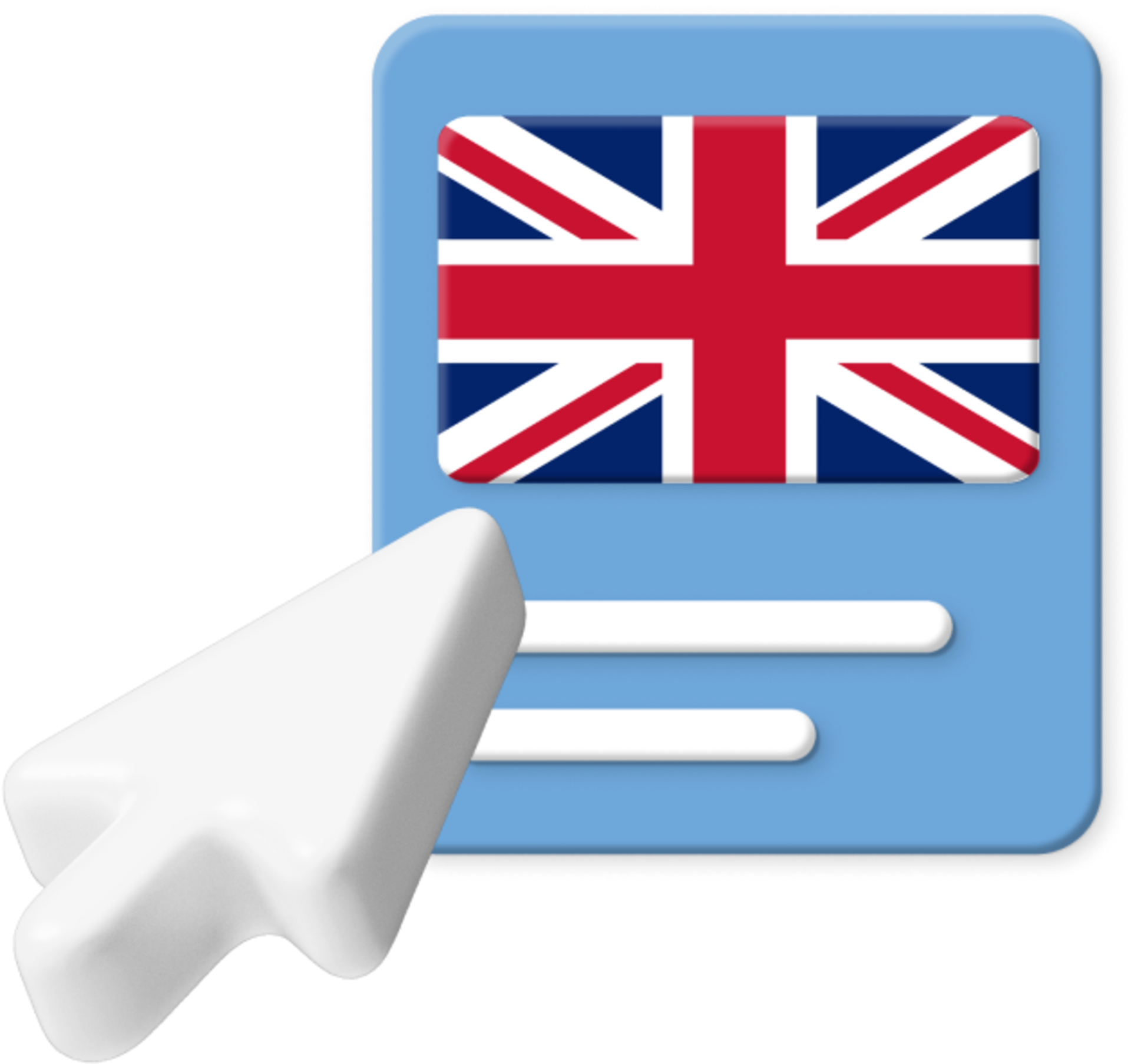 UK flag with pointer