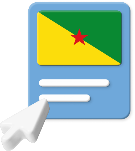 French Guiana flag on web page graphic