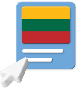 Lithuanian flag with pointer