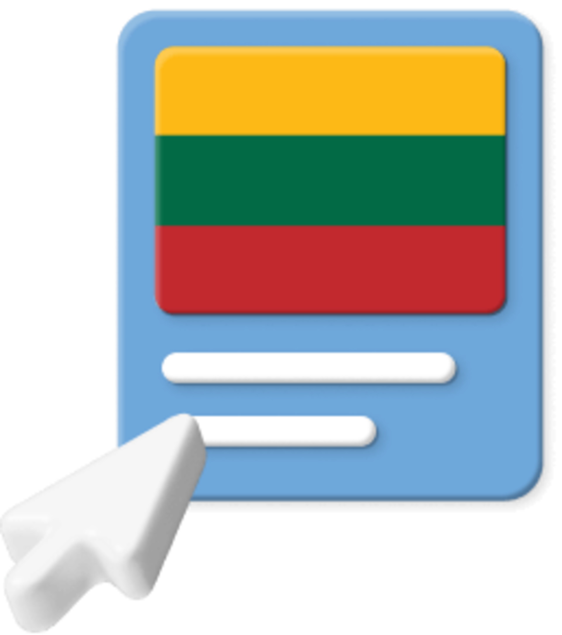 Lithuanian flag with pointer