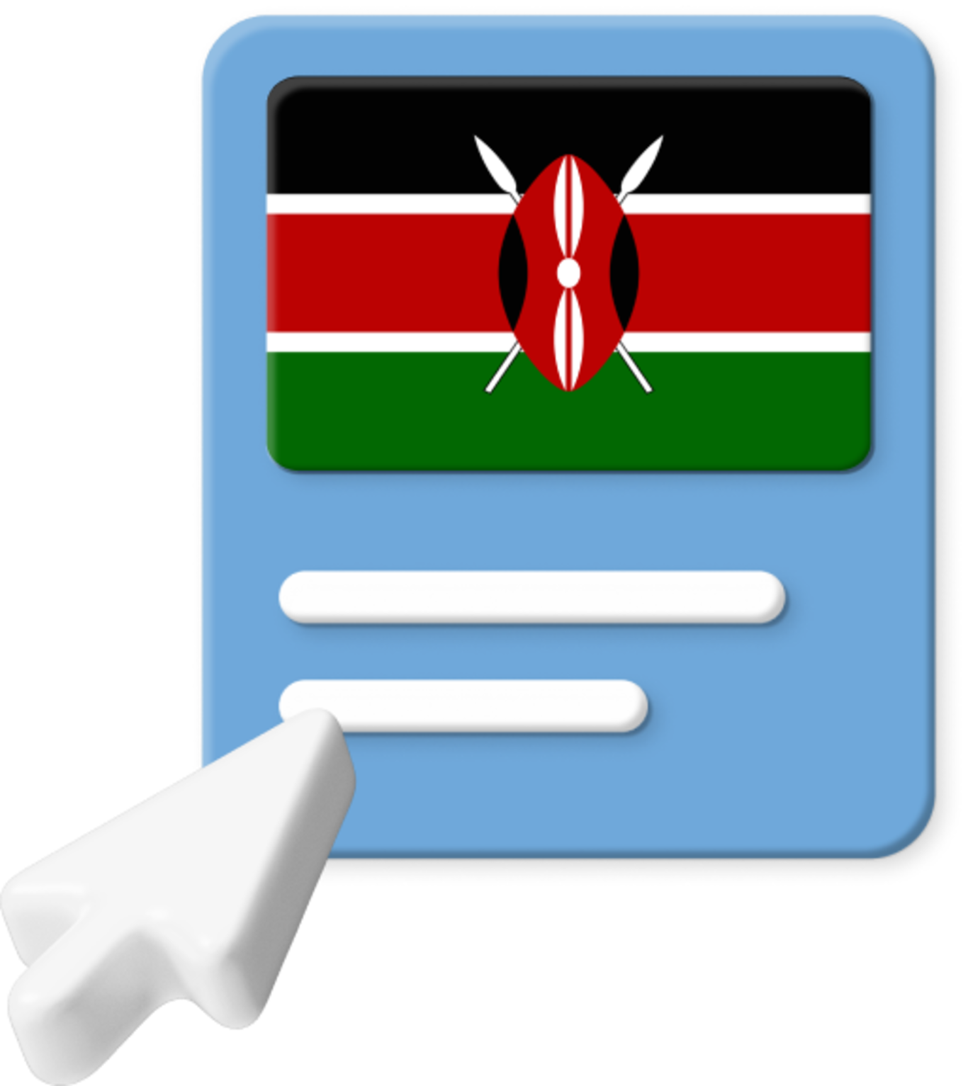Kenya flag in box graphic