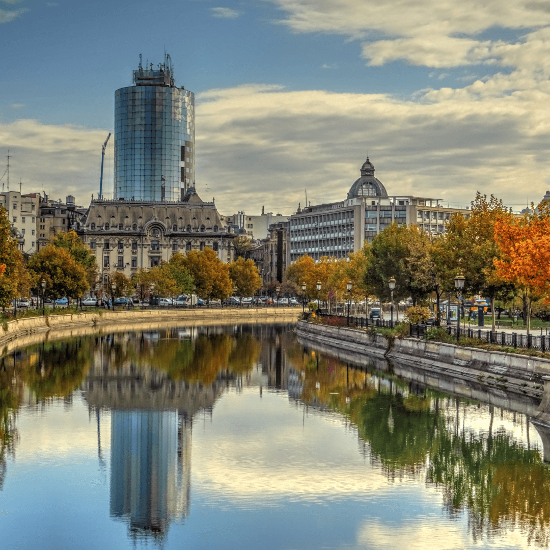 Romanian city skyline