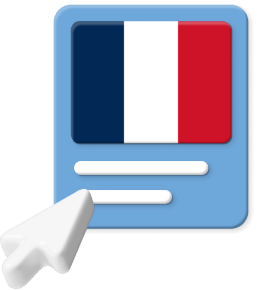 French flag with pointer