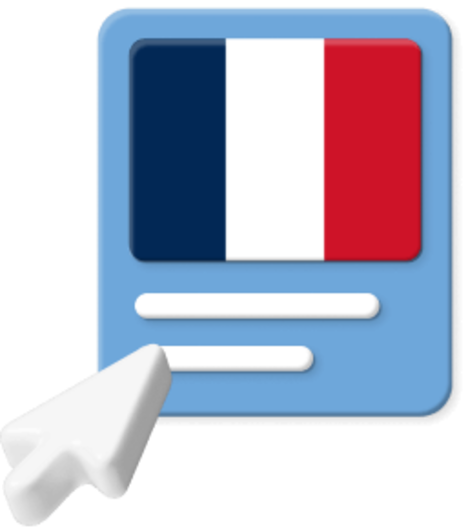 French flag with pointer