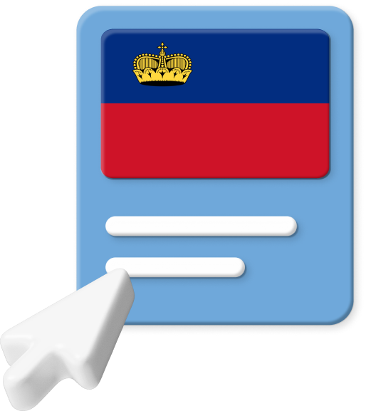 Liechtenstein flag on web page graphic