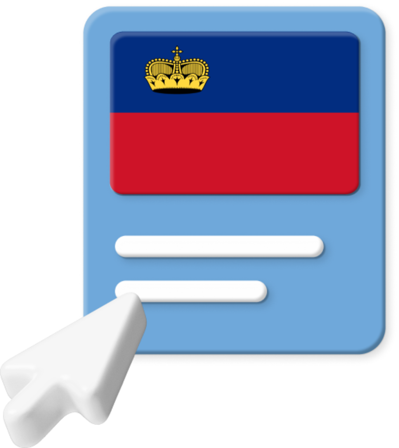 Liechtenstein flag on web page graphic
