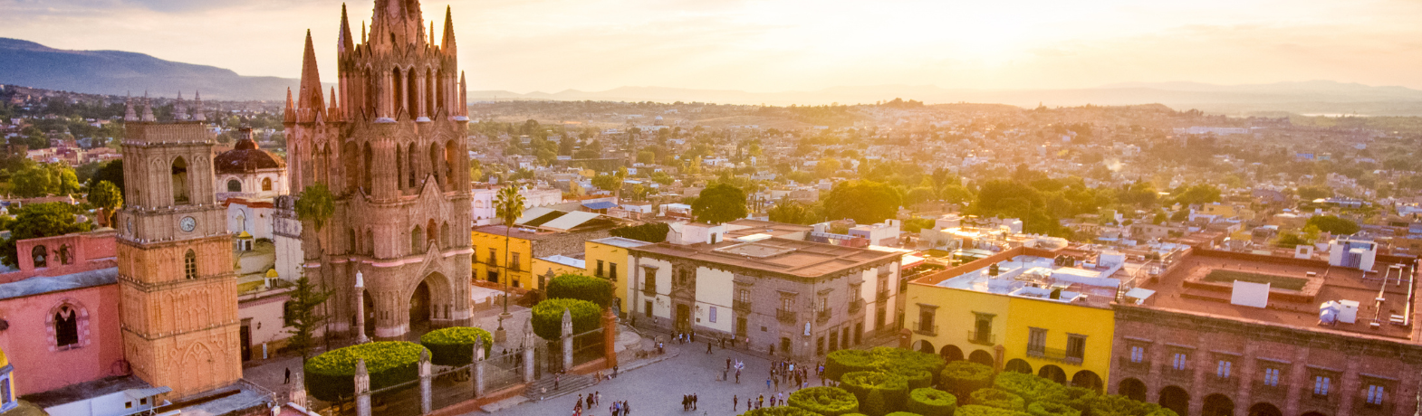 Mexico skyline - san miguel from an ariel view.