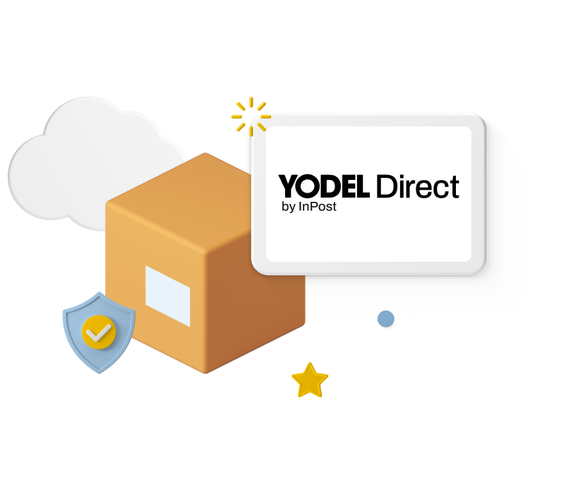 Box with Yodel logo in the top right