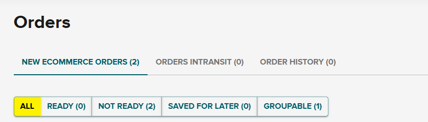 SendNow by Asendia - New Orders Imported Dashboard