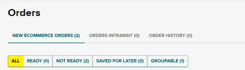 SendNow by Asendia - New Orders Imported Dashboard