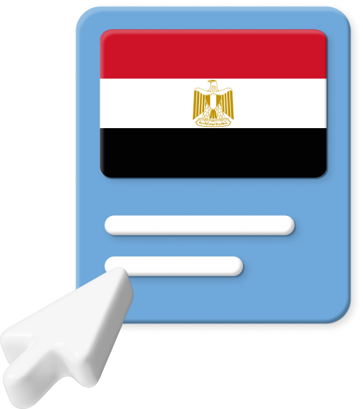 Egypt flag in box graphic