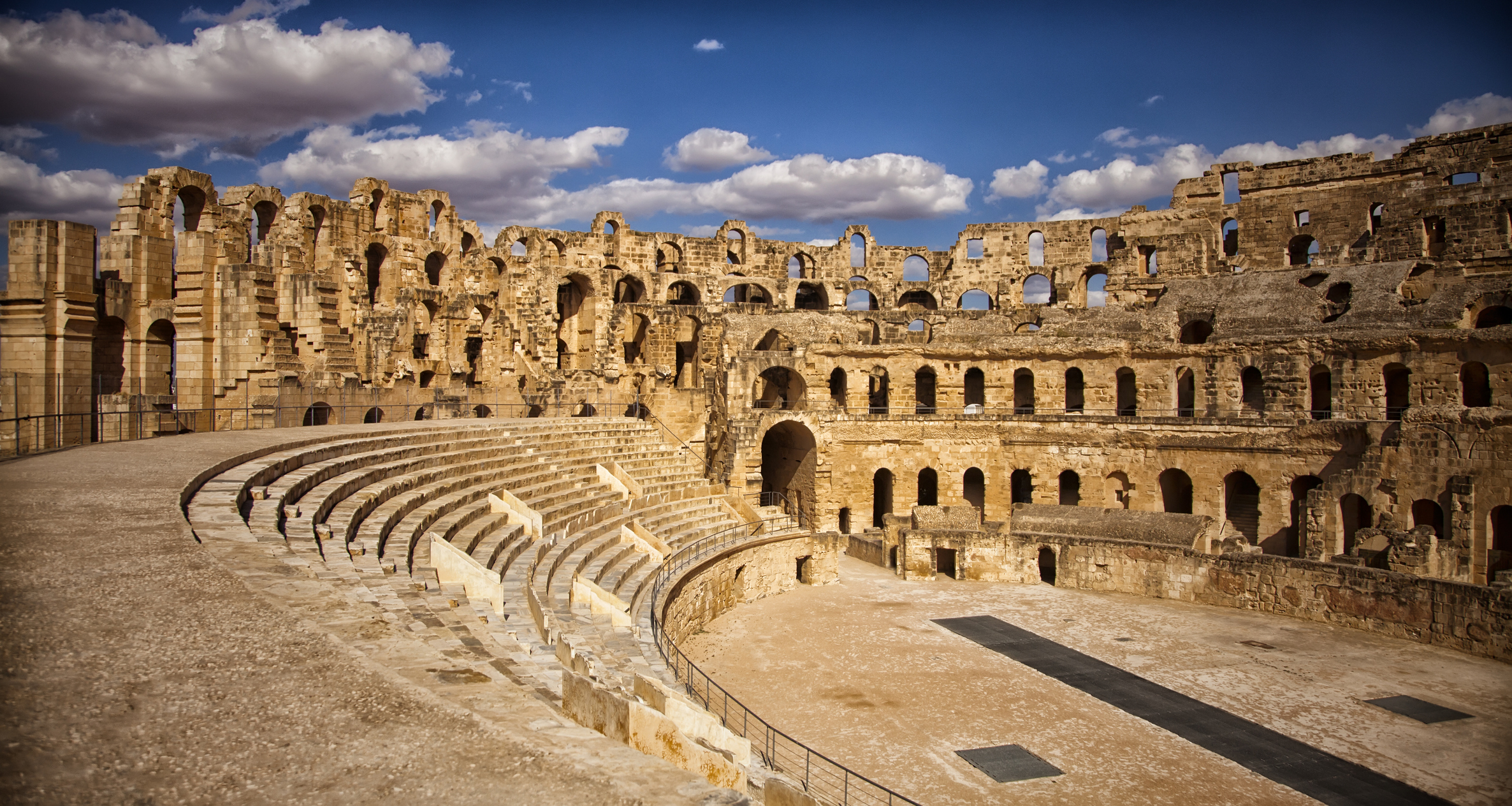 Ruins of the largest colosseum in North Africa - El Jem, Tunisia