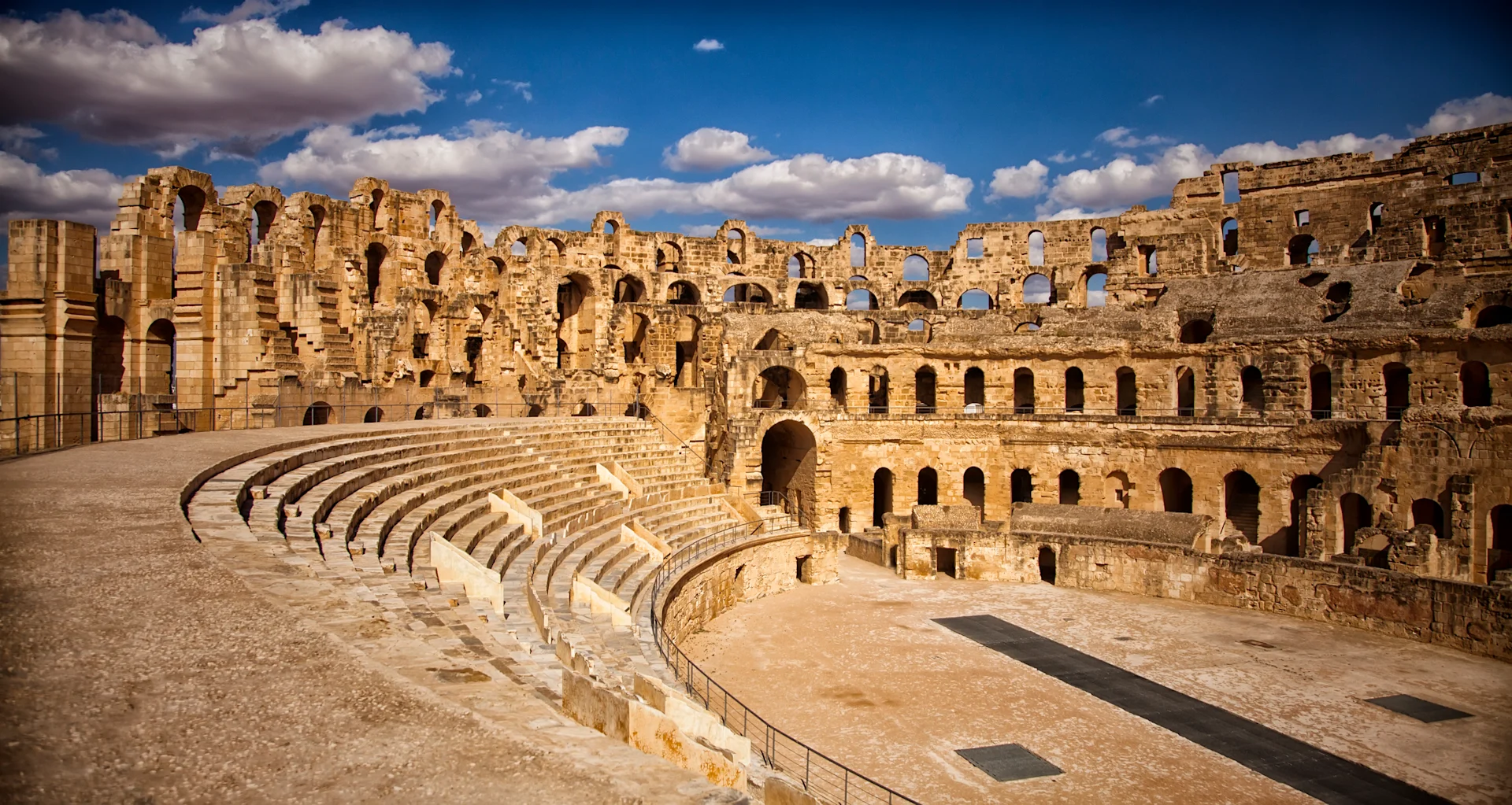 Ruins of the largest colosseum in North Africa - El Jem, Tunisia