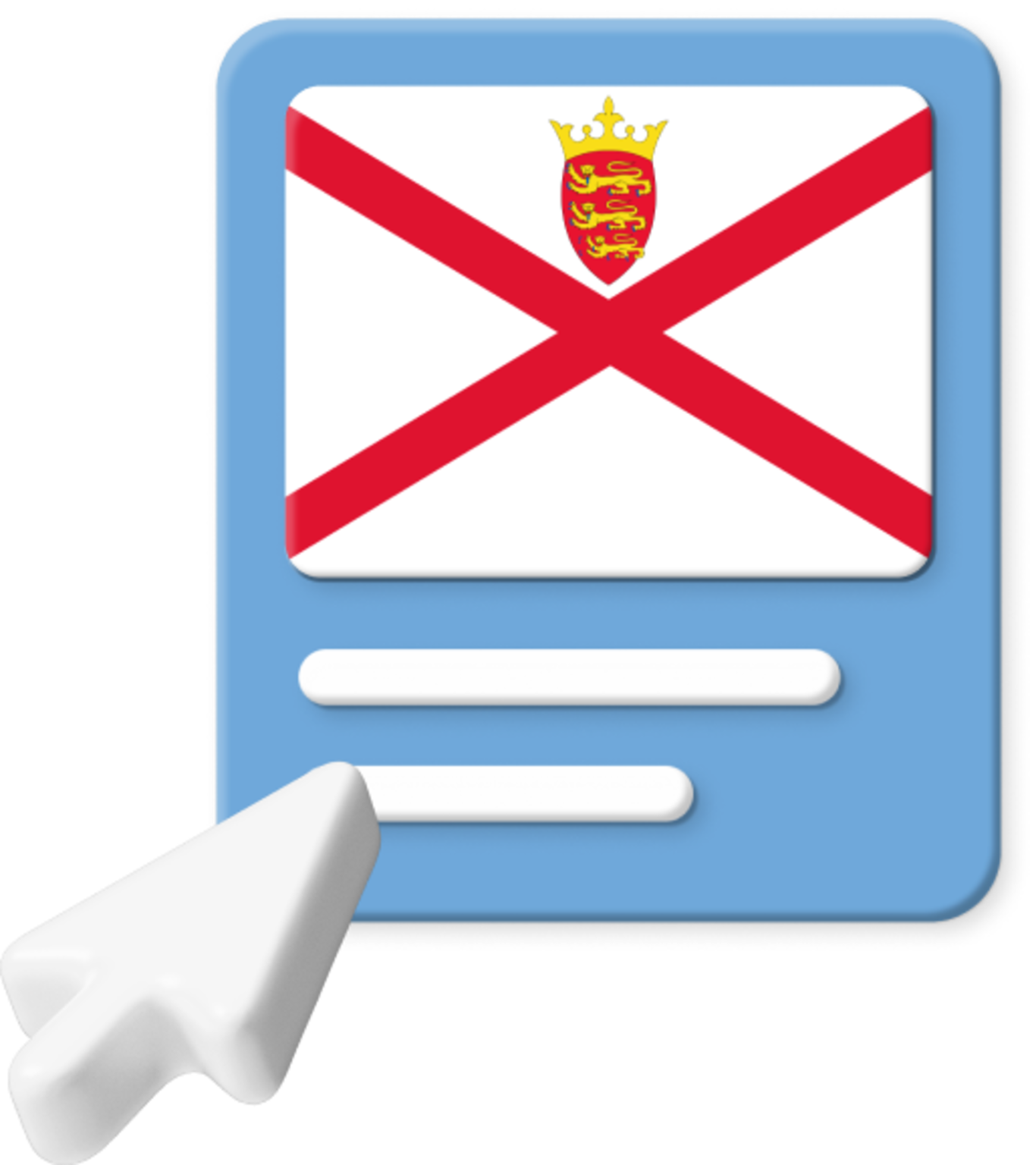 Jersey flag with cursor icon