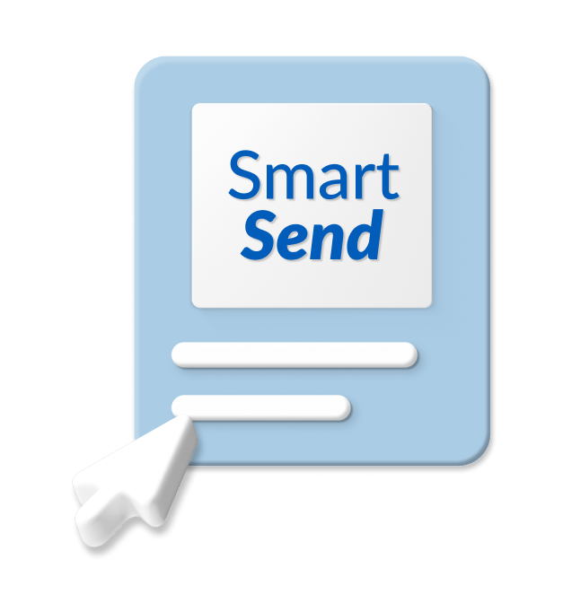 Smart Send button with cursor