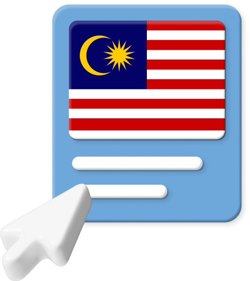 Malaysian flag with cursor icon