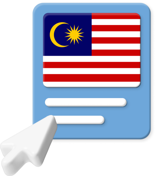 Malaysian flag with cursor icon