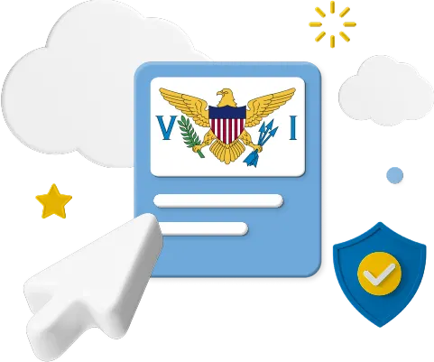 US Virgin Islands flag on website Graphic