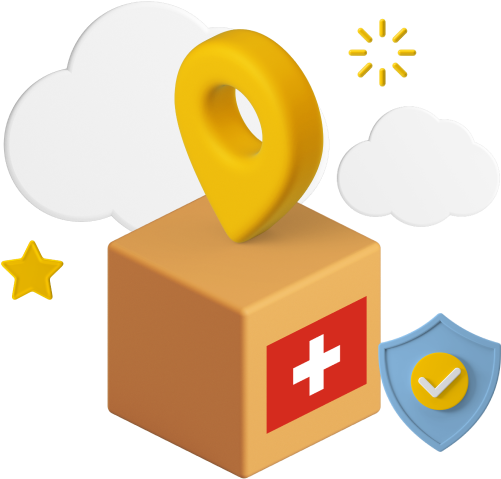 Switzerland Parcel and Icons