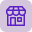 Drop shop logo in purple frame icon