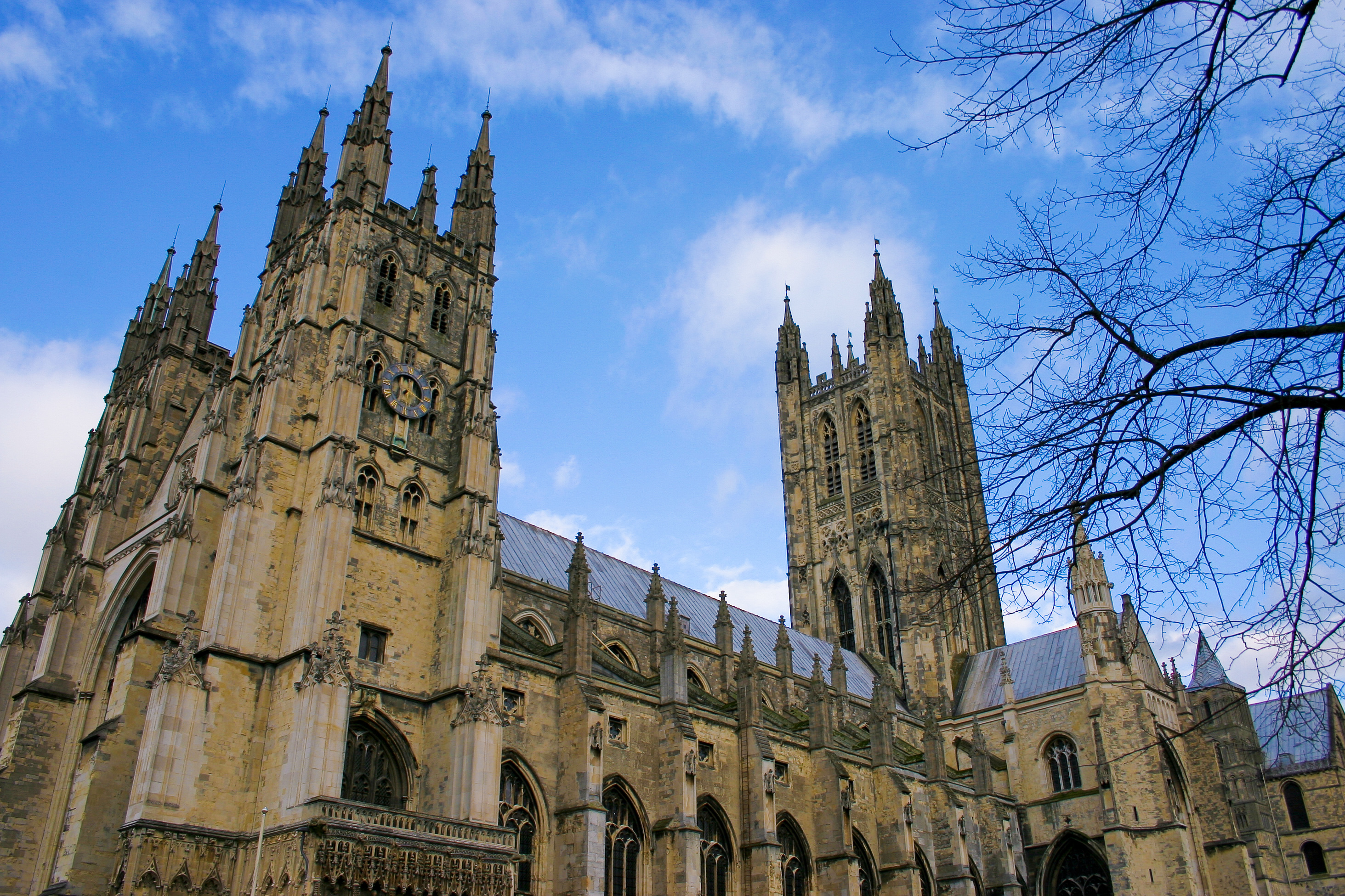 Canterbury Cathedral and blue skies