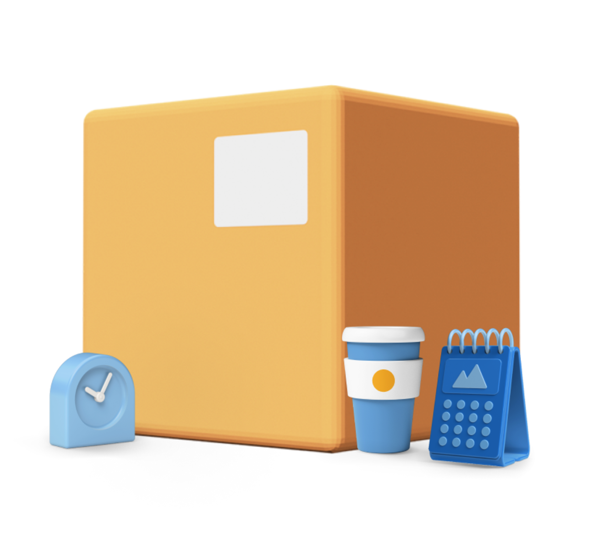 Large box with animated icons