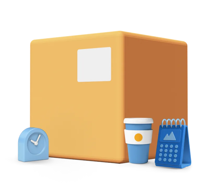 Large box with animated icons