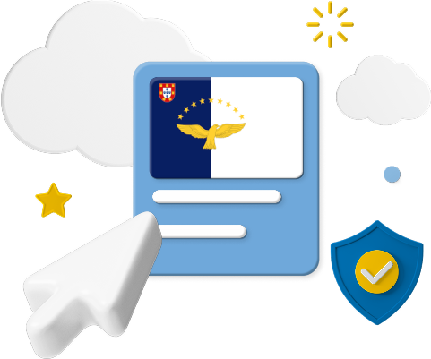 Azores flag on website graphic
