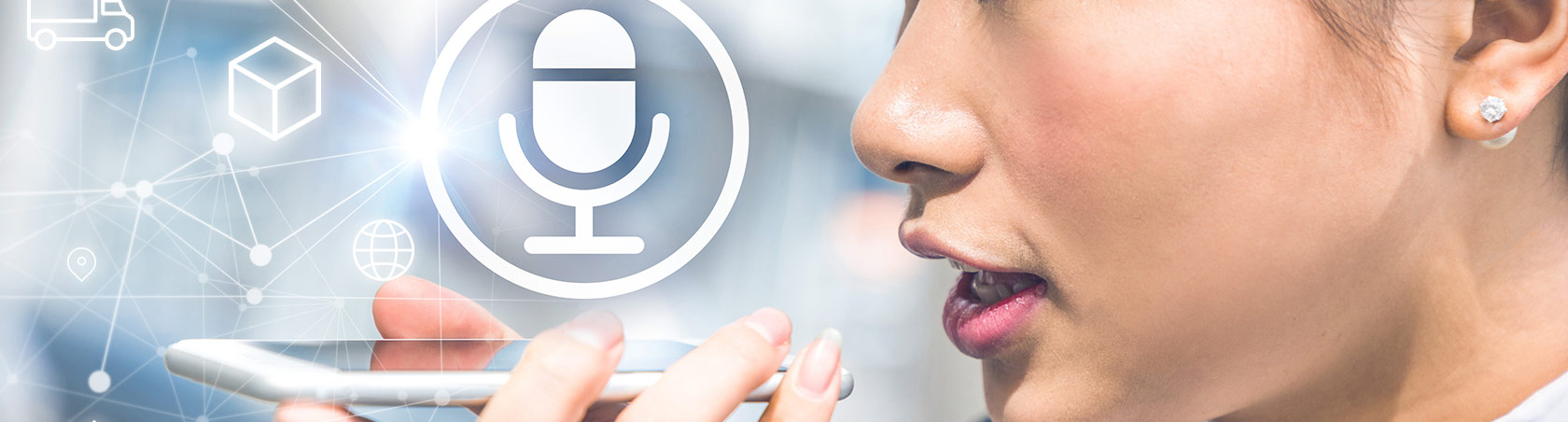 Banner image for content hub page: OK Google: How Will Voice Search Impact Parcel Delivery?