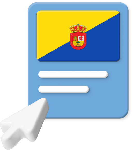 Gran Canaria flag on webpage graphic