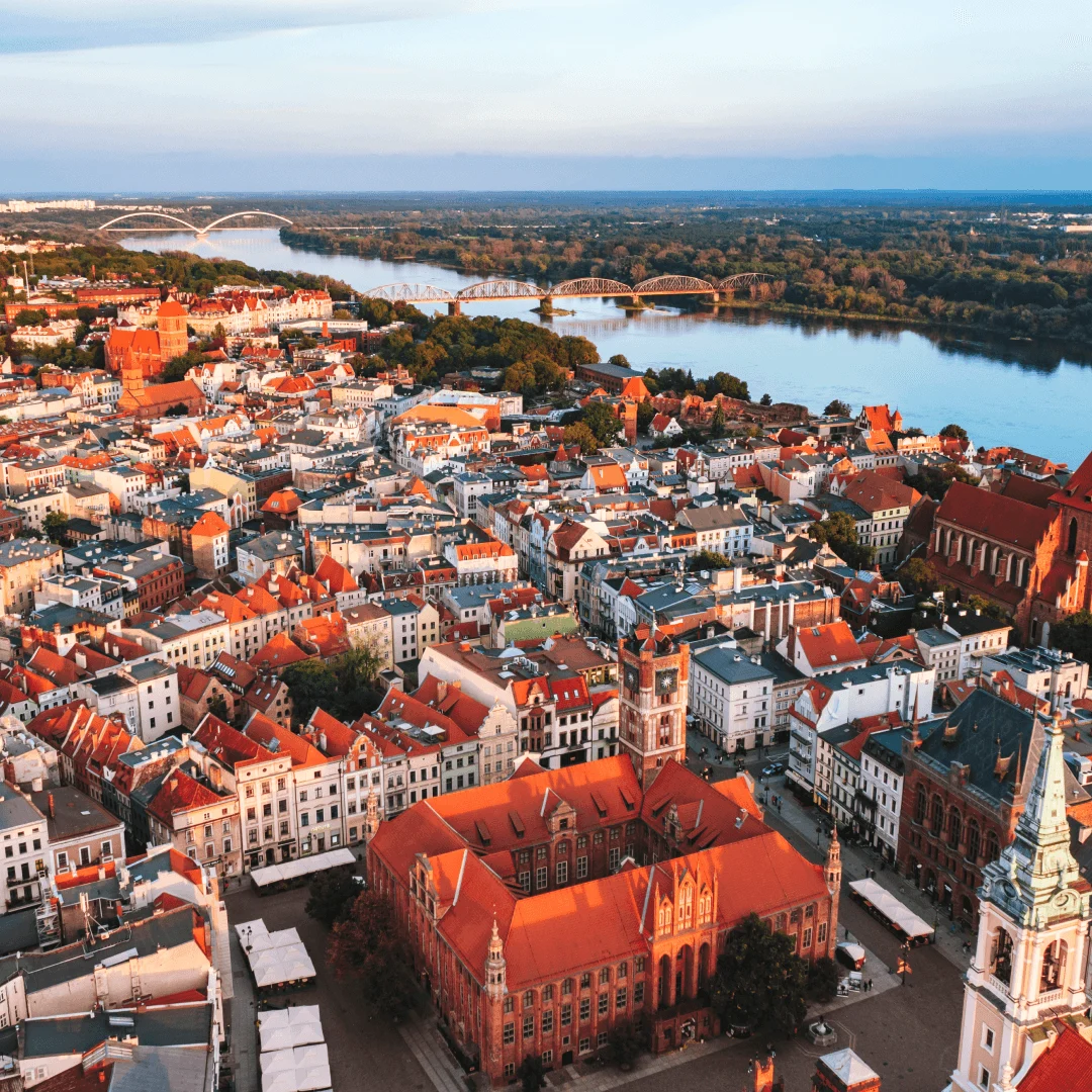 Polish city from above