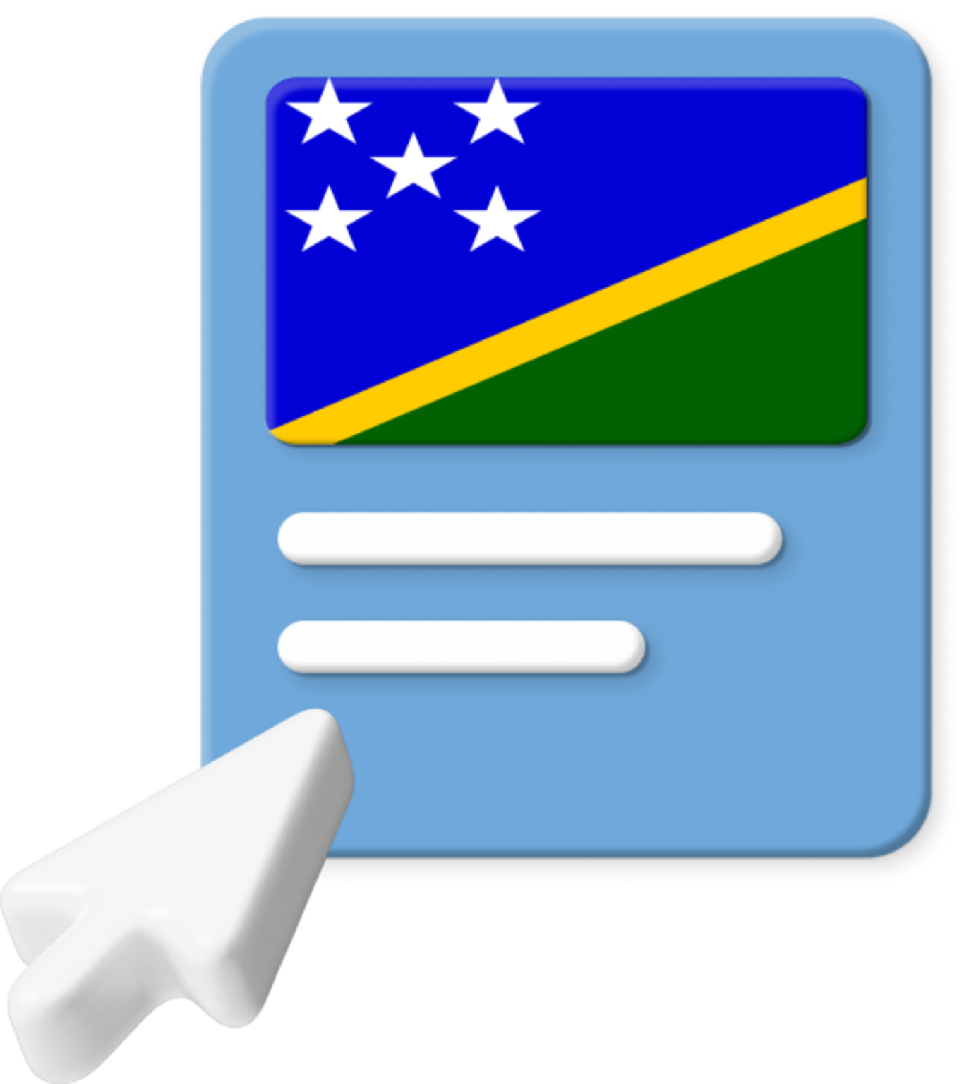 Solomon Islands flag on webpage graphic