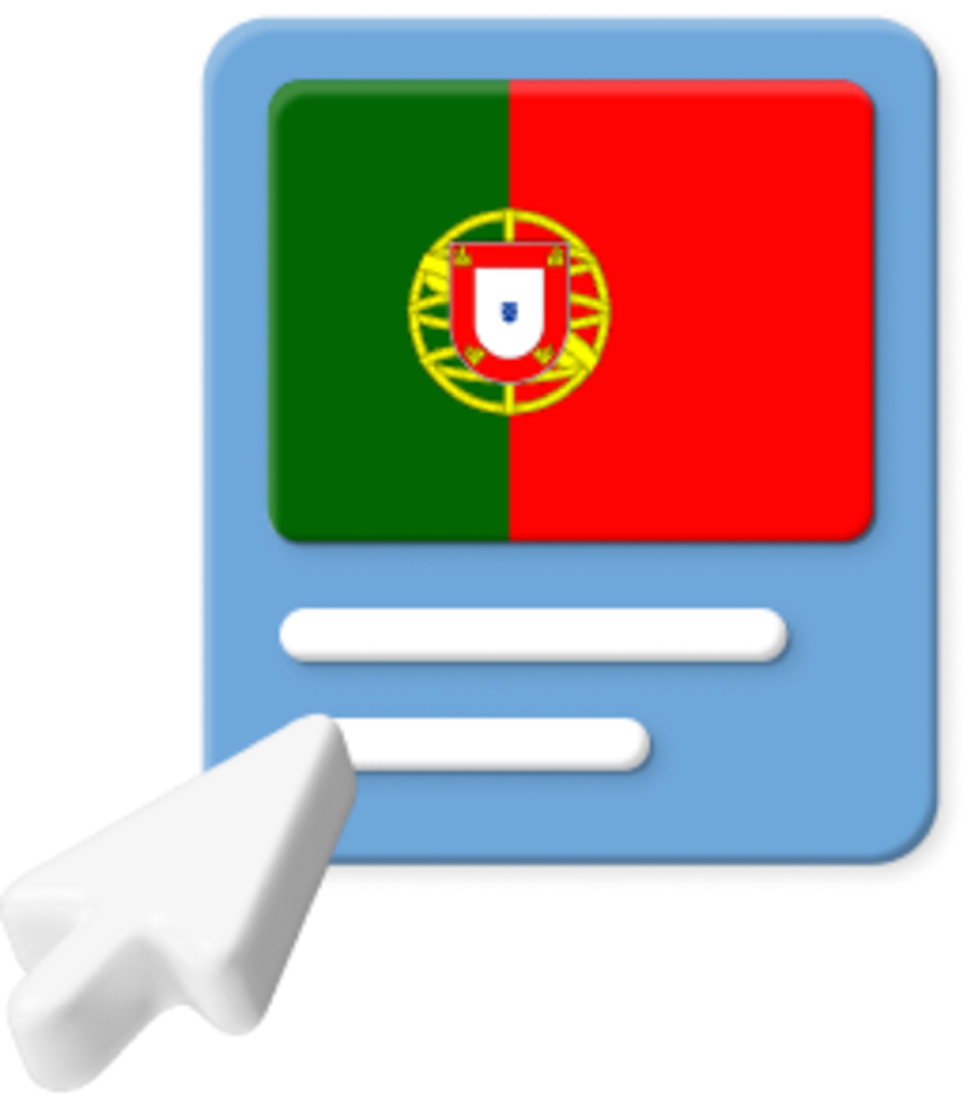 Portuguese flag with pointer