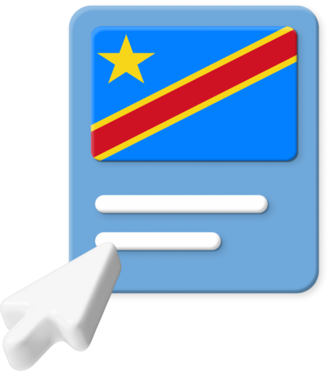 Democratic Republic of Congo flag on web page graphic