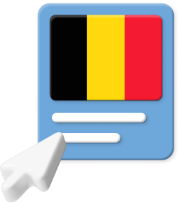 Belgian flag with pointer
