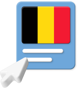 Belgian flag with pointer