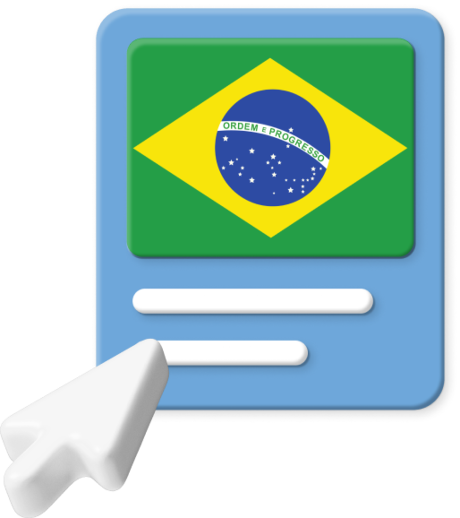Brazil flag with cursor icon