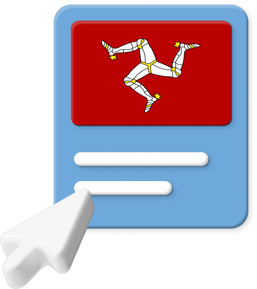 Isle of Man flag with cursor icon