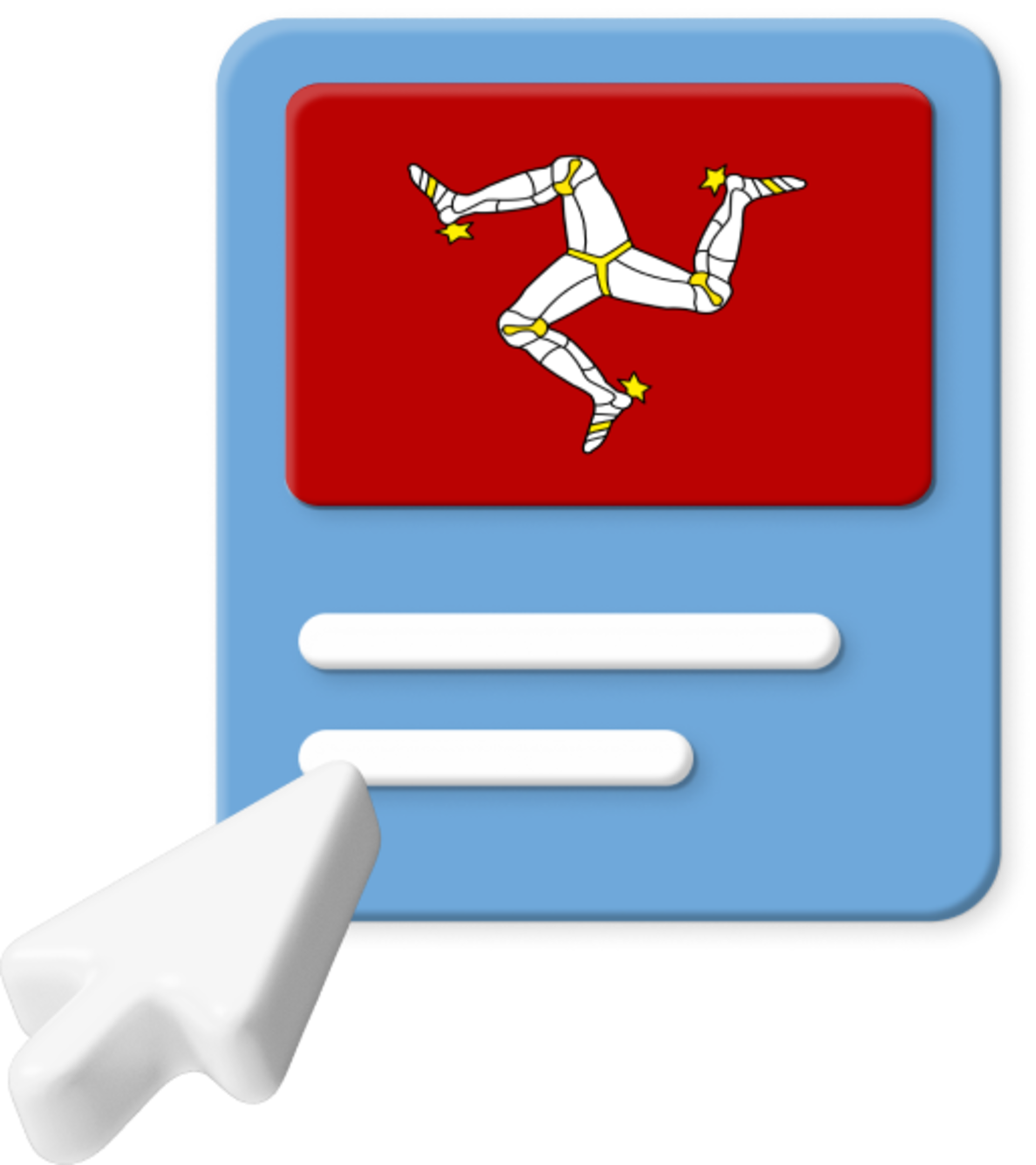 Isle of Man flag with cursor icon
