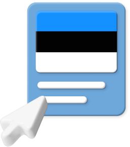 Estonian flag with pointer