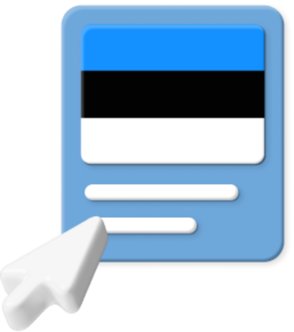 Estonian flag with pointer