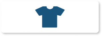 Blue animated t-shirt on white rectangle