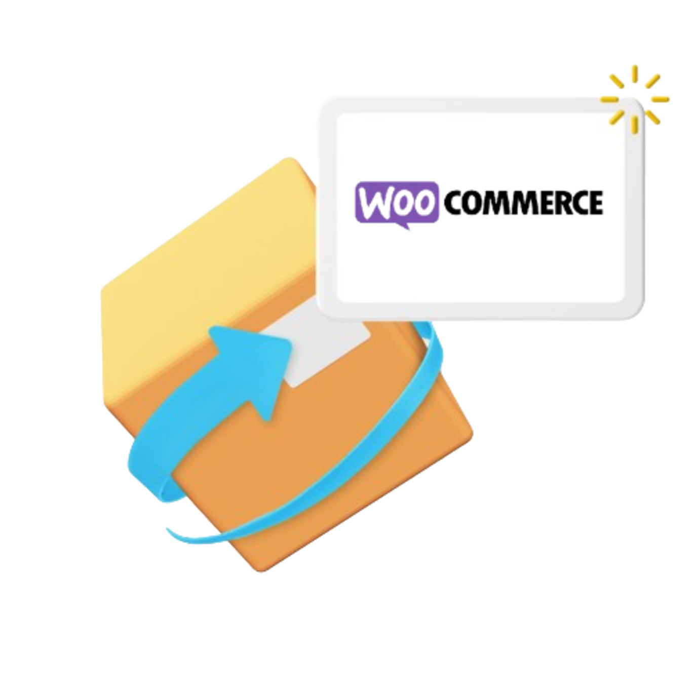 Graphic of WooCommerce Logo on Parcel