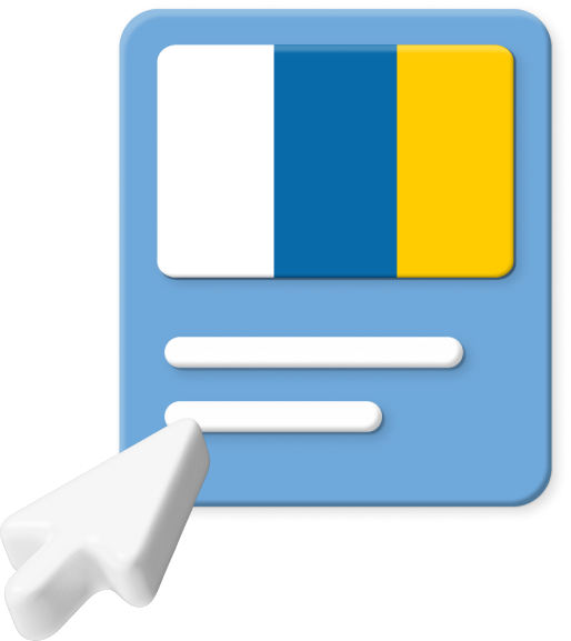 mouse clicking on Canary Islands flag