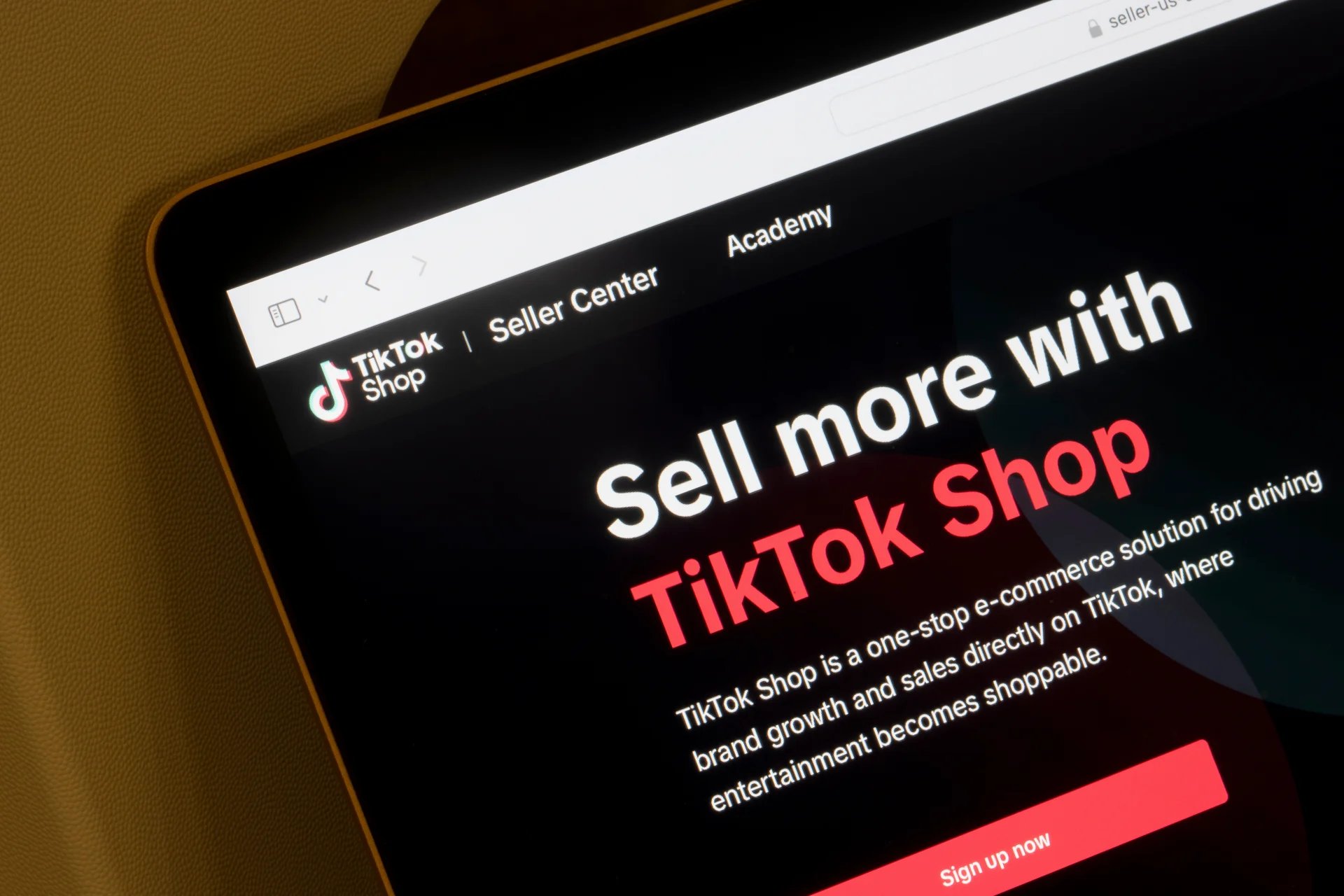 TikTok shop app on ipad