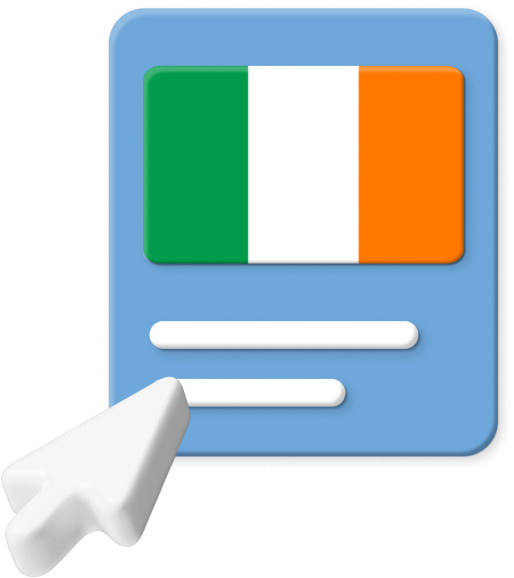Irish flag with pointer