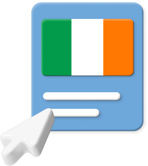 Irish flag with pointer
