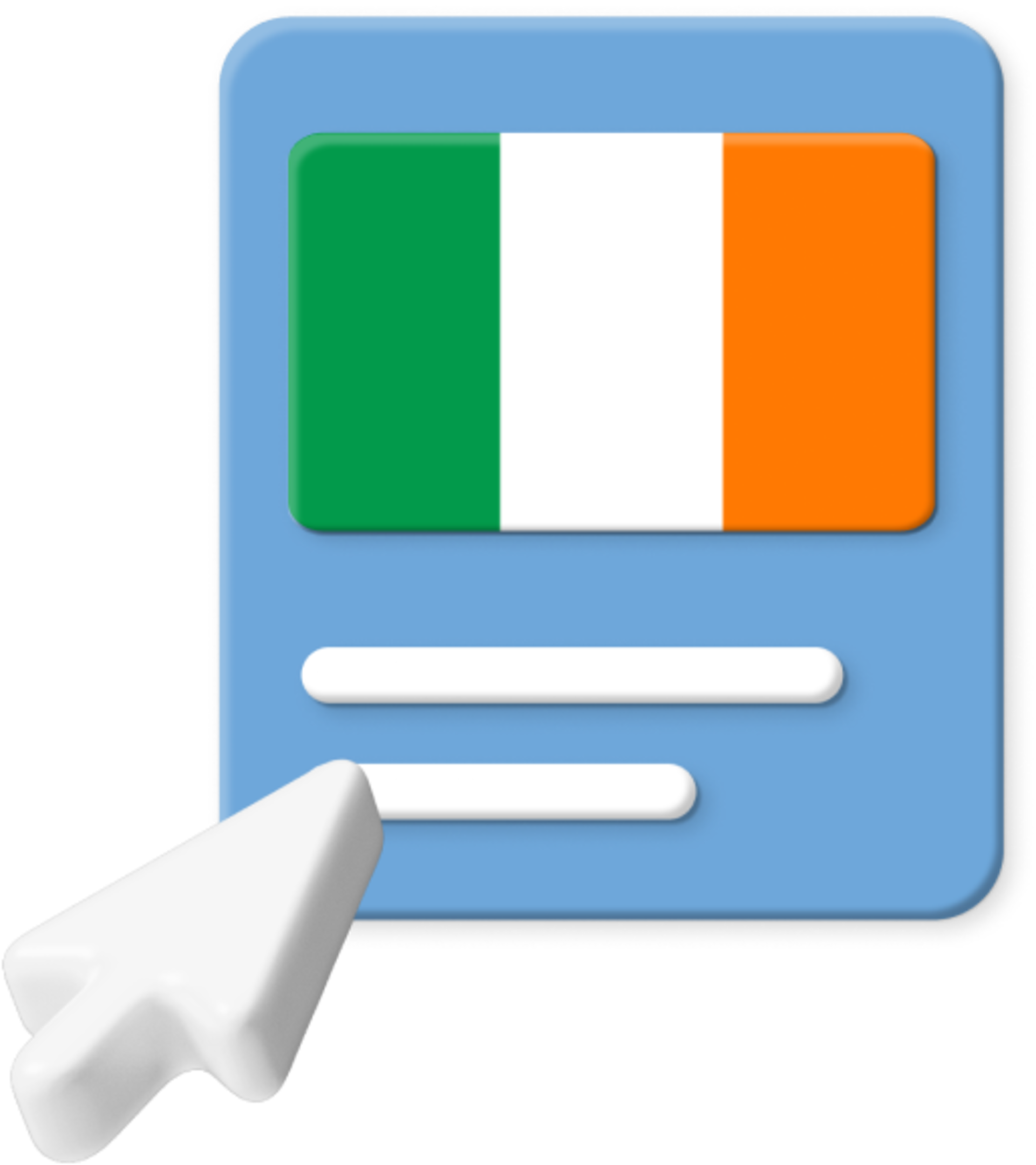 Irish flag with pointer