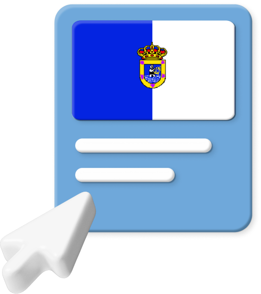 La Palma flag on webpage graphic